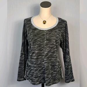 Monrow Contrast Side Pullover SZ M